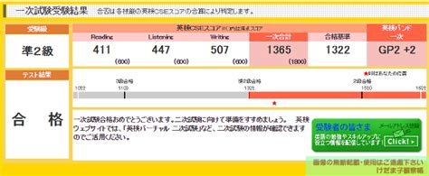 英検準2級の合格点。一次試験をギリギリ合格した時の点数公開 ゆるいお母さんのブログ