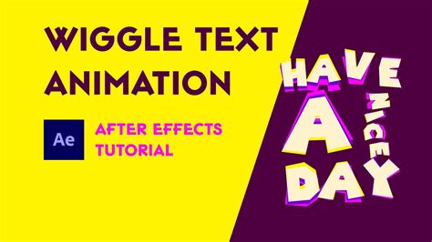 Easy Wiggle Text Animation After Effects Tutorial Youtube