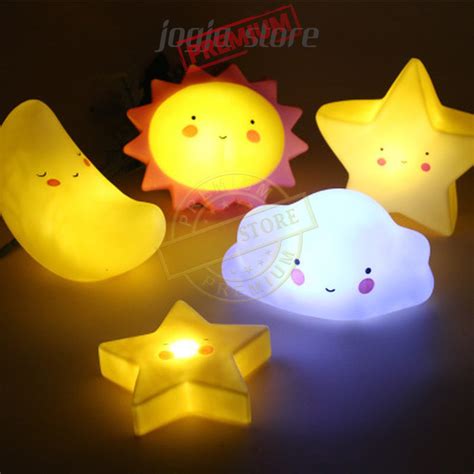 Jual Lampu Tidur Led Motif Awan Bulan Star Lampu Karakter Lucu Kamar