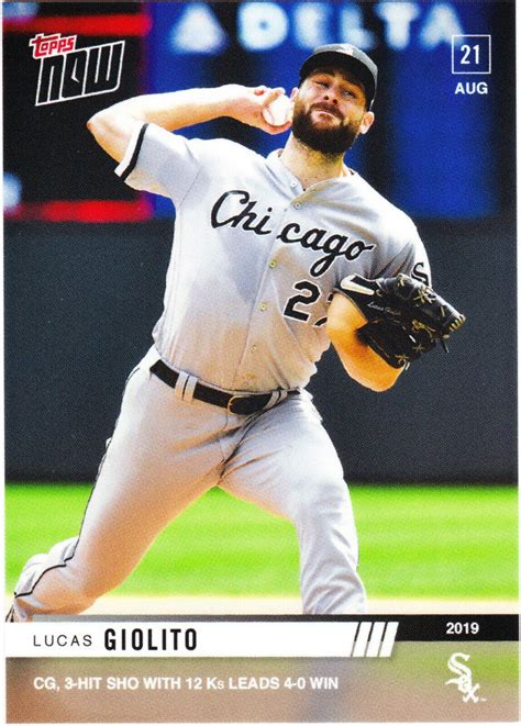 Lucas Giolito White Sox Cg Hit Sho Vs Twins On Topps Now