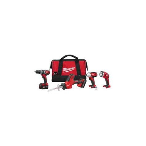 Milwaukee 2695 24 M18 Cordless Li Ion 4 Tool Combo Kit