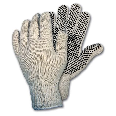 Memphis String Knit Gloves Gauge Cotton Polyester Pvc Dots