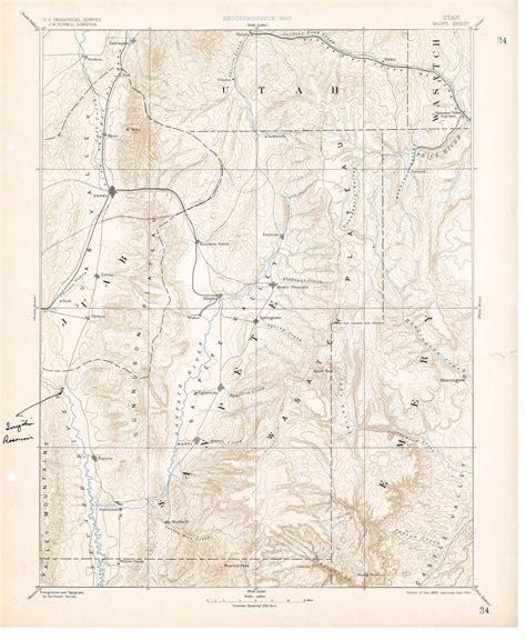 Collection C 007 Usgs Topographic Map Of Manti Utah At The Center Of