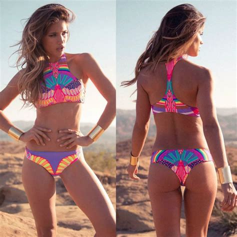 2017 Venta Caliente Sexy Bikini Set de Brasil Pintado traje de Baño