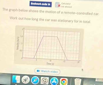 Solved Bookwork Code 1A Not Ellaved Calculat Or The Graph Below