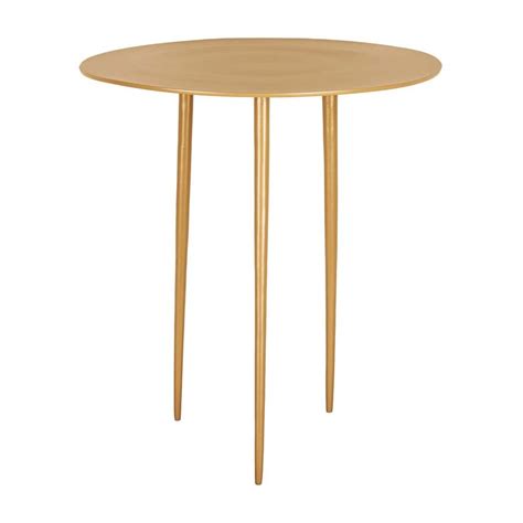 Table d appoint en métal Supreme 37 x 42 5 cm jaune ocre Leitmotiv