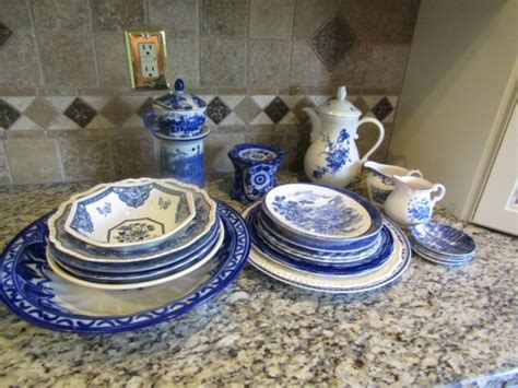 Collection of Blue and White Dinnerware- Assorted Makers (#15 ...