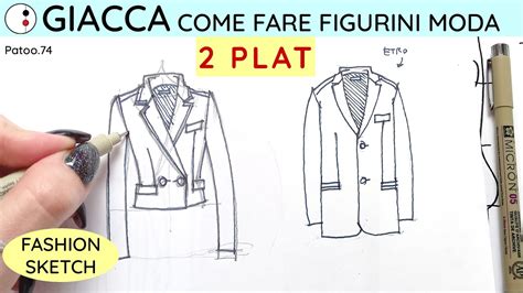 Flat Giacca Blazer Disegno Piatto Moda Spiegazione Completa Come Fare