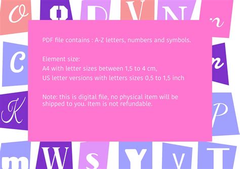 Magazine Letters Printable PDF Alphabet Symbols Anonymous - Etsy