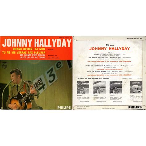 Quand Revient La Nuit 45 Tours Ep Vinyl De Johnny Hallyday EP Chez