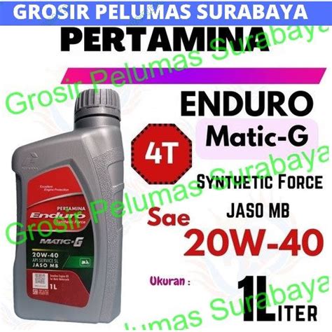 Jual Oli Motor Matic Scooter Besar 150cc Pertamina ENDURO Matic G 20w