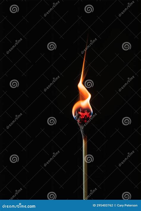 Lit Matchstick Burning Matchstick Vector Art Illustration