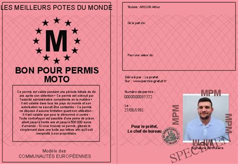 Bon Pour Permis Moto