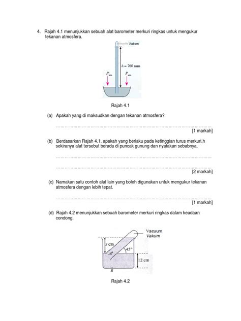 Tekanan Atmosfera - Bahagian A | PDF