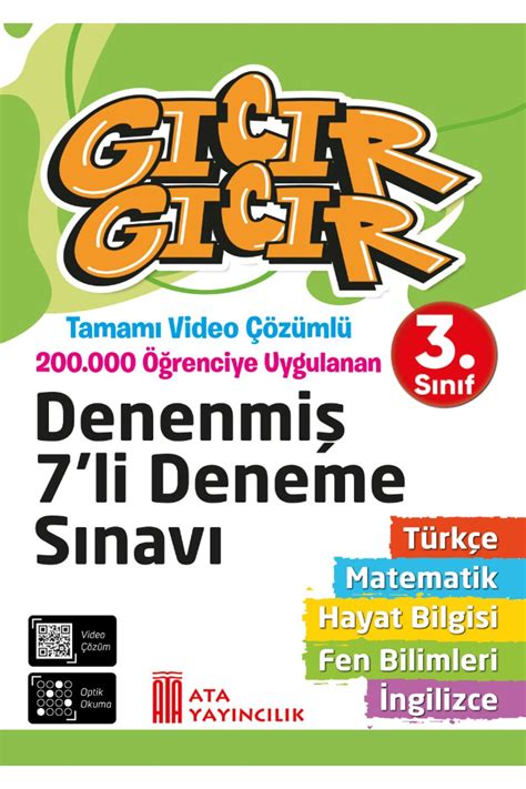 Ata Yayıncılık 3 Sınıf Gıcır Gıcır Tüm Dersler Denenmiş 7 li Deneme