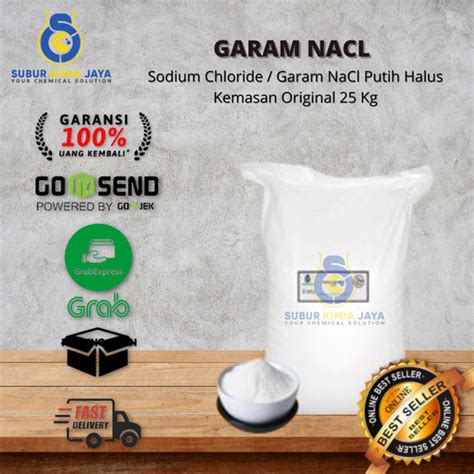 Jual Garam Nacl Putih Halus Sodium Chloride Kg Khusus Kurir