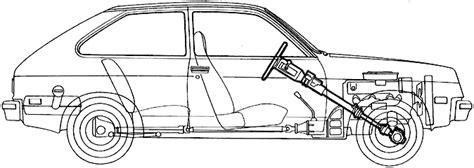 1976 Chevrolet Chevette Hatchback v2 blueprints free - Outlines