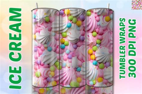 Ice Cream Marshmallow Tumbler Graphic By Tenrings Creative Fabrica