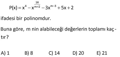 Polinomlar Çözümlü Soruları