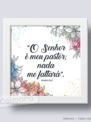 Quadro Decorativo Salmo 23 Anjos 148q2 Compre Produtos