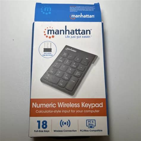 TECLADO INALÁMBRICO NUMÉRICO Manhattan 18 teclas de tamaño completo