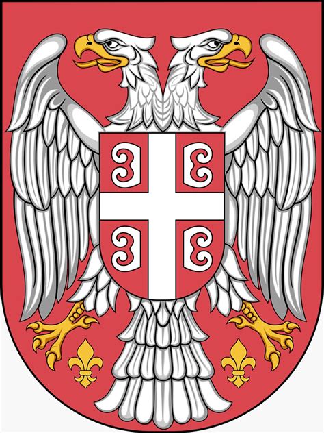 Serbian Coat Of Arms Sticker For Sale By Kentos Redbubble