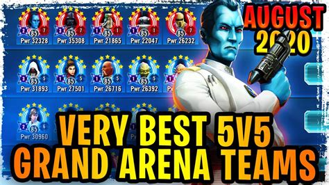 Very Best Offensive Defensive V Grand Arena Teams Jedi Reworks