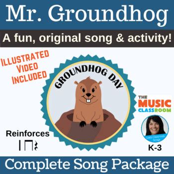 Groundhog Day Song & Activity | Singing Game | mp3s, PDF, SMART & Video