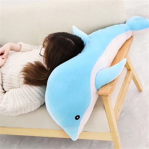 Giant Dolphin Stuffed Animal Stuffed Dolphin Plush Pillow Etsy