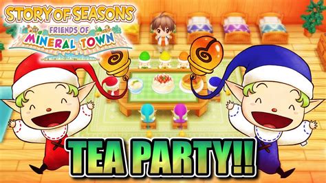 Tea Party Harvest Sprites Story Of Seasons Friends In Mineral Town Youtube