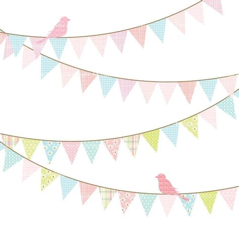 Pastel Pennant Banner Clip Art