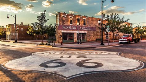 Download Route 66 Highway Winslow Arizona Wallpaper