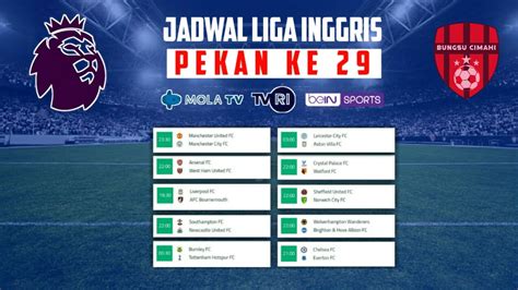 Jadwal Liga Inggris Minggu Ini Minggu Ini 7 10 Maret 2020 Pekan 29