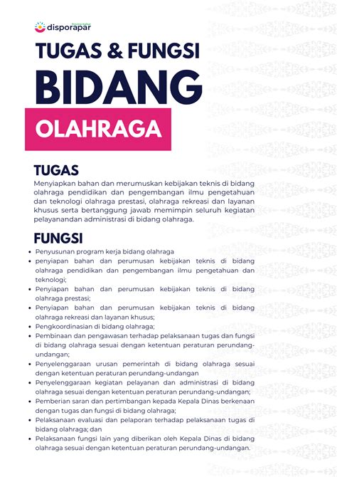 Bidang Olahraga Dinas Kepemudaan Olahraga Dan Pariwisata Provinsi