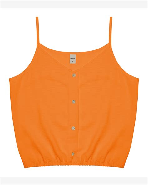 Riachuelo Blusa De Alça Feminina Botões Rovitex Marrom