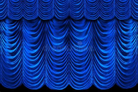 Blue Stage Curtains stock image. Image of cloth, retro - 4759527