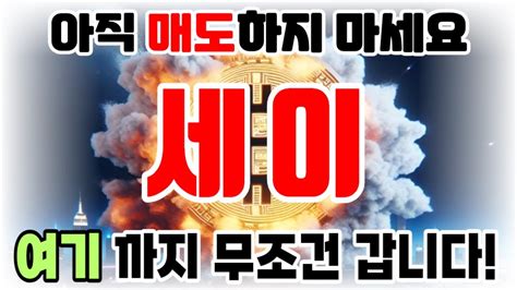 세이 세력포착 세력은 여기까지 올린다고 합니다 세이코인세이코인전망세이코인분석세이목표가세이전망세이대응