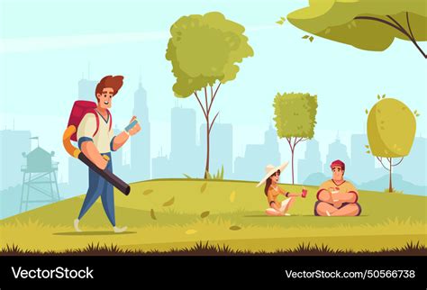 Lawn cartoon Royalty Free Vector Image - VectorStock