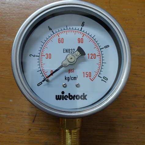 Jual Pressure Gauge Wiebrock Manometer Inchi Bar Kg Psi Bottom