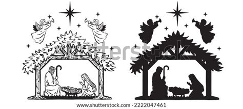 257 Black White Religious Christmas Clip Art Royalty-Free Images, Stock ...