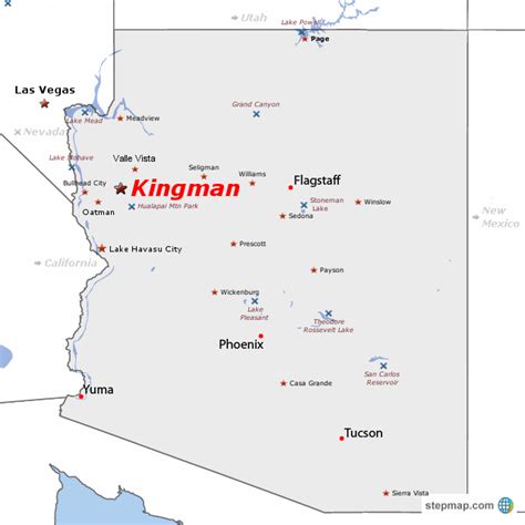 Large Map Of Kingman AZ Map