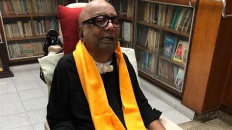 Karunanidhi Wears Black To Protest Pm Modis Tamil Nadu Visit India Today