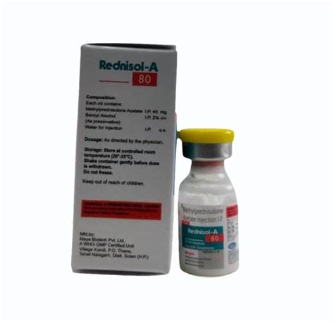 Methylprednisonlone 80mg Injection Rednisol A 80 At Rs 300 Vial