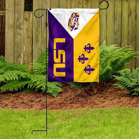 Louisiana State Lsu Tigers Logo Garden Flag And Pole Stand State