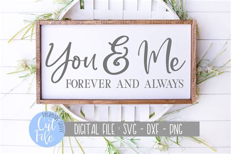 You And Me Forever And Always Svg Wedding Love Svg Bridal Etsy