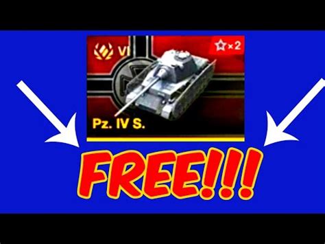 How To Get The Pz Iv Schmalturm Tank For Free World Of Tanks Blitz