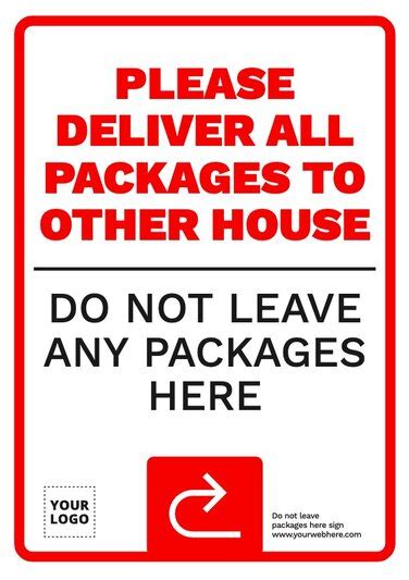 Leave Packages Here Sign Templates