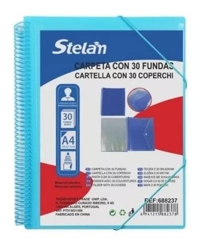 Carpeta Archivador De Documentos Fundas Con Espiral Cuotas Sin Inter S