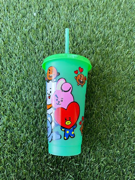 BT21 Customized Cold Color Changing Cup With Shooky Wrap Etsy