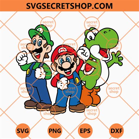 Mario Luigi And Yoshi SVG Super Mario And Yoshi SVG Mario Bros And